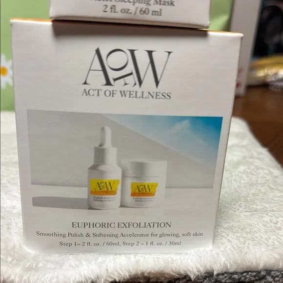 ACT OF WELLNESS NWB FULL SIZE EXFOLIATING & MASK Skincare Set - Picture 4 of 6